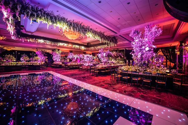 Patio Del Fauno at Condado Vanderbilt Hotel, elegant wedding venue with floral decor.