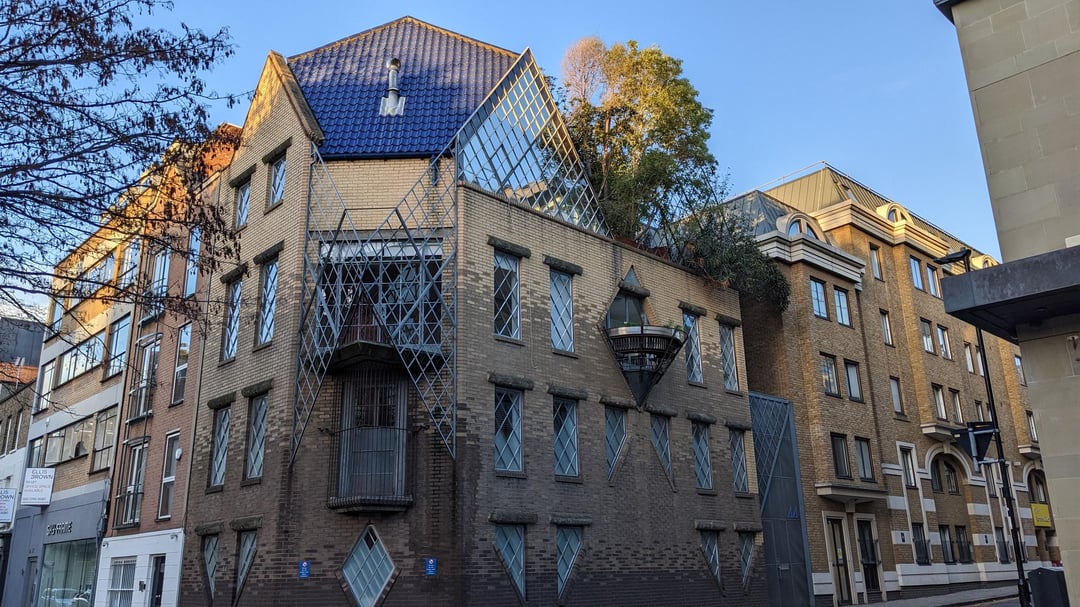 Event space at 26 Britton Street, unique architecture for innovative meetings and gatherings.