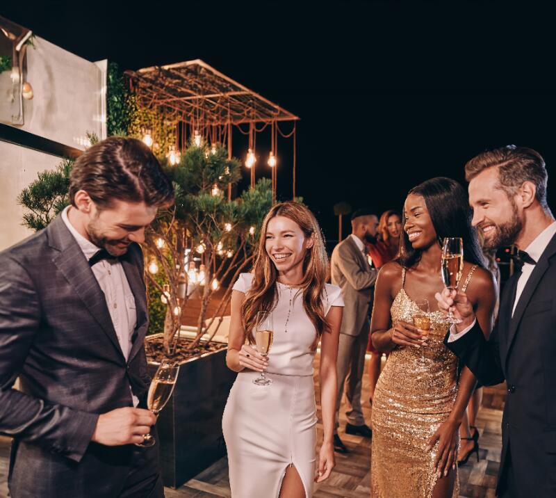 Private Hire Christmas Party at Ffos Las Racecourse, featuring elegant attire and celebratory ambiance.