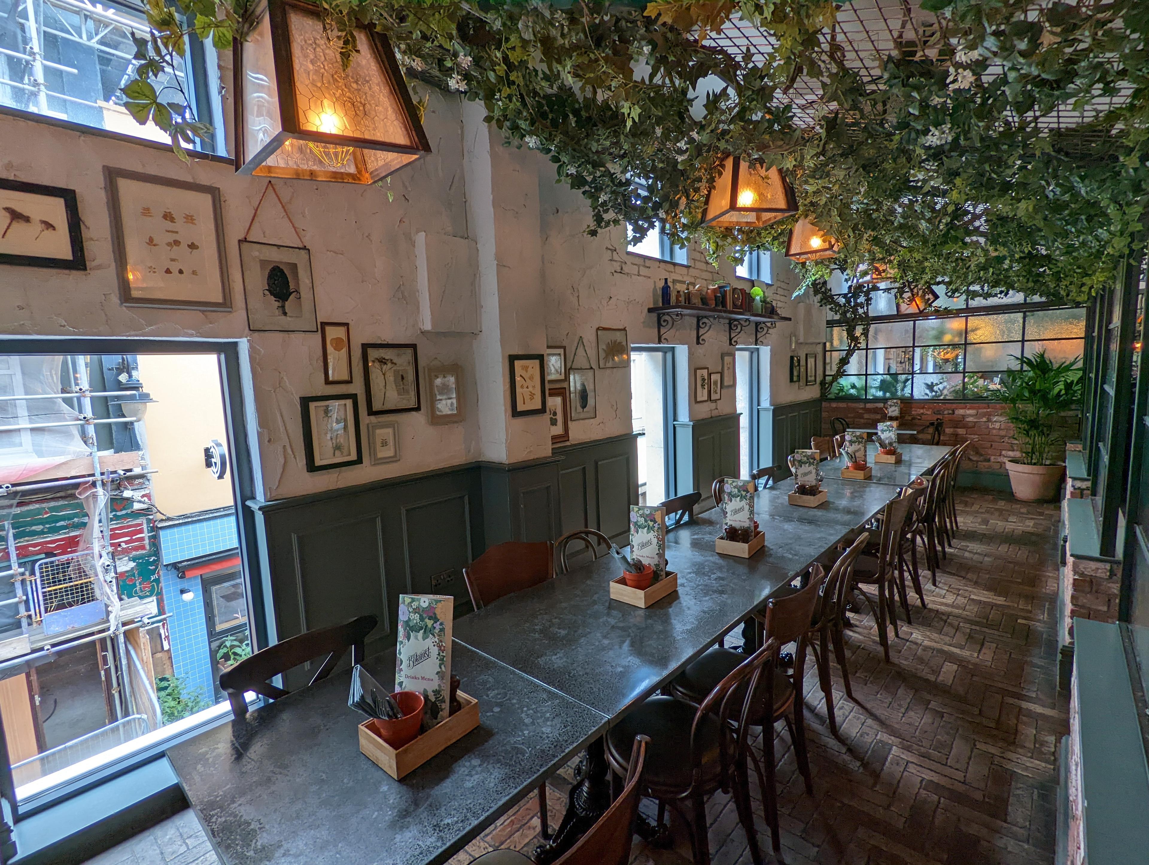 Private dining room at The Botanist Cardiff, ideal for corporate meetings and intimate gatherings.