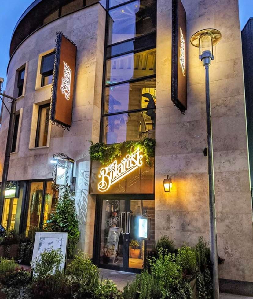 Stylish restaurant entrance in The Botanist Cardiff, ideal for events and gatherings.