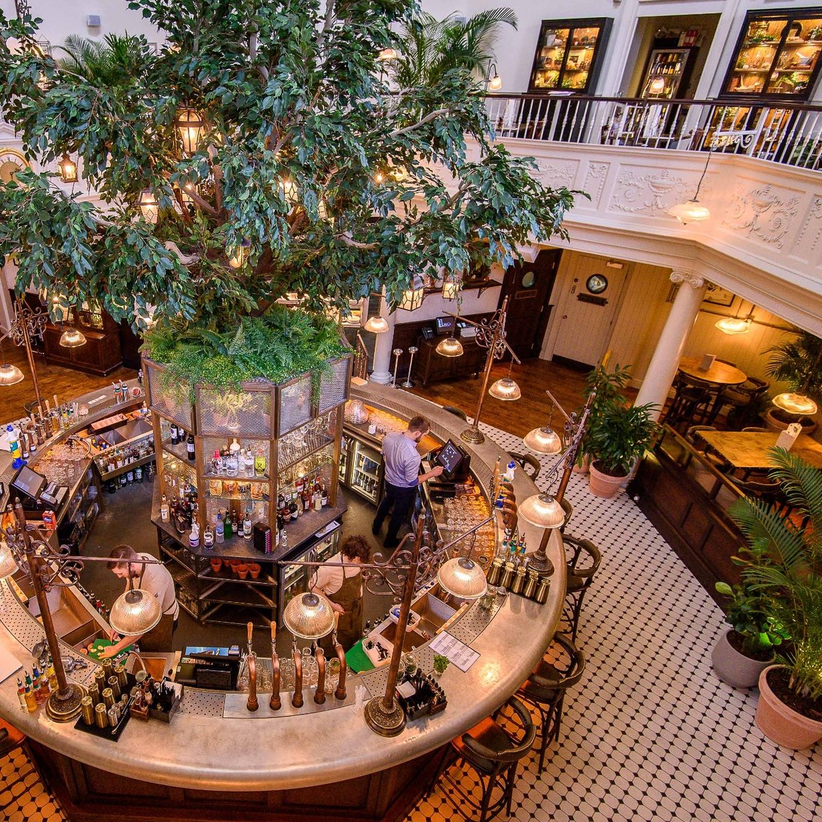 Stylish restaurant bar in The Botanist Cardiff, perfect for social gatherings and events.