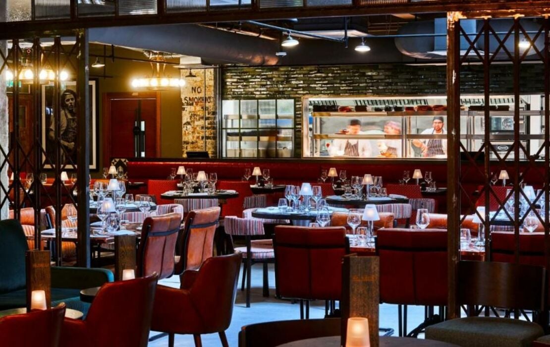 Stylish restaurant at New Road Hotel, ideal for corporate dinners and private events.