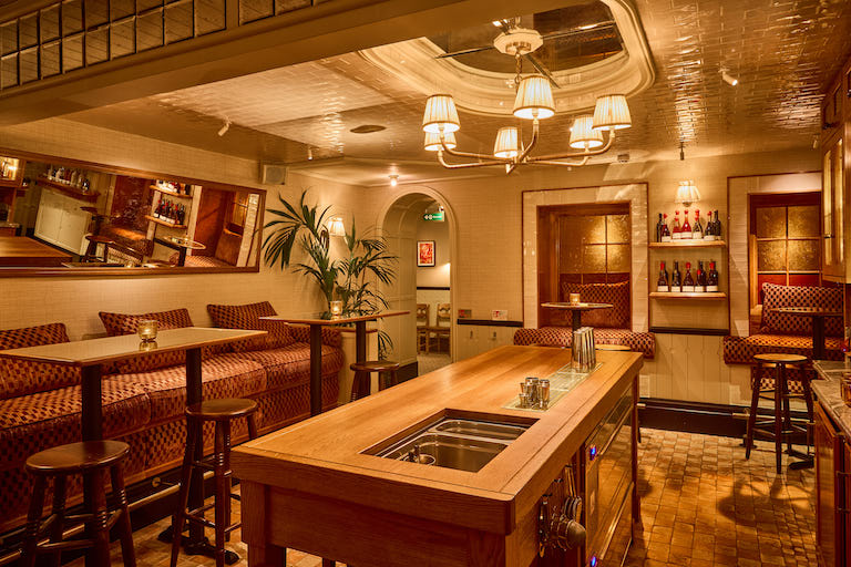 Stylish event space Nipperkin in NIJŪ, ideal for intimate gatherings and cocktail receptions.