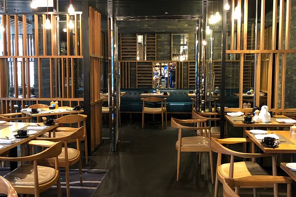 Modern restaurant interior at Moon Gate terrace, perfect for corporate events and networking.