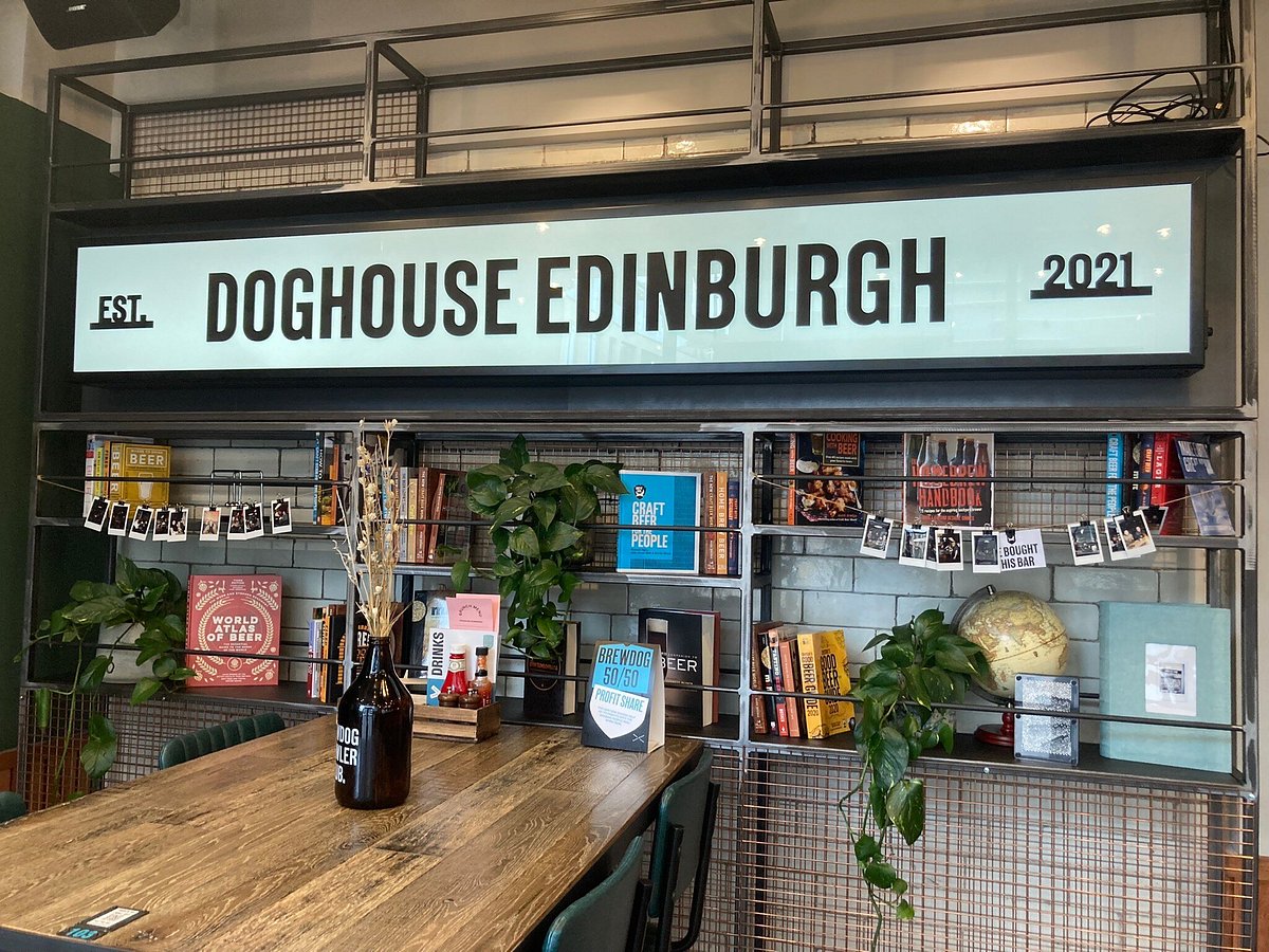 Stylish BrewDog Edinburgh bar with modern decor, perfect for casual meetings and events.