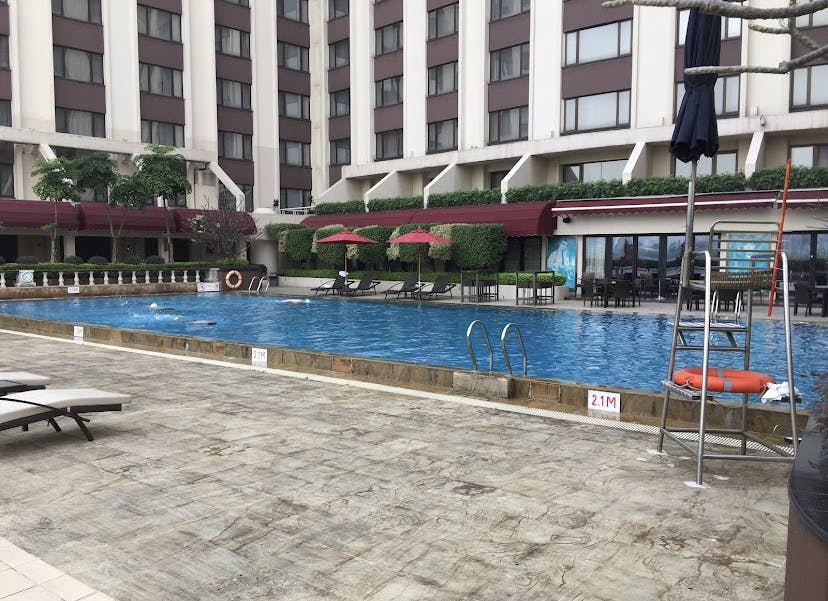 Diamond Room pool at China Hotel, Guangzhou - serene venue for events and relaxation.