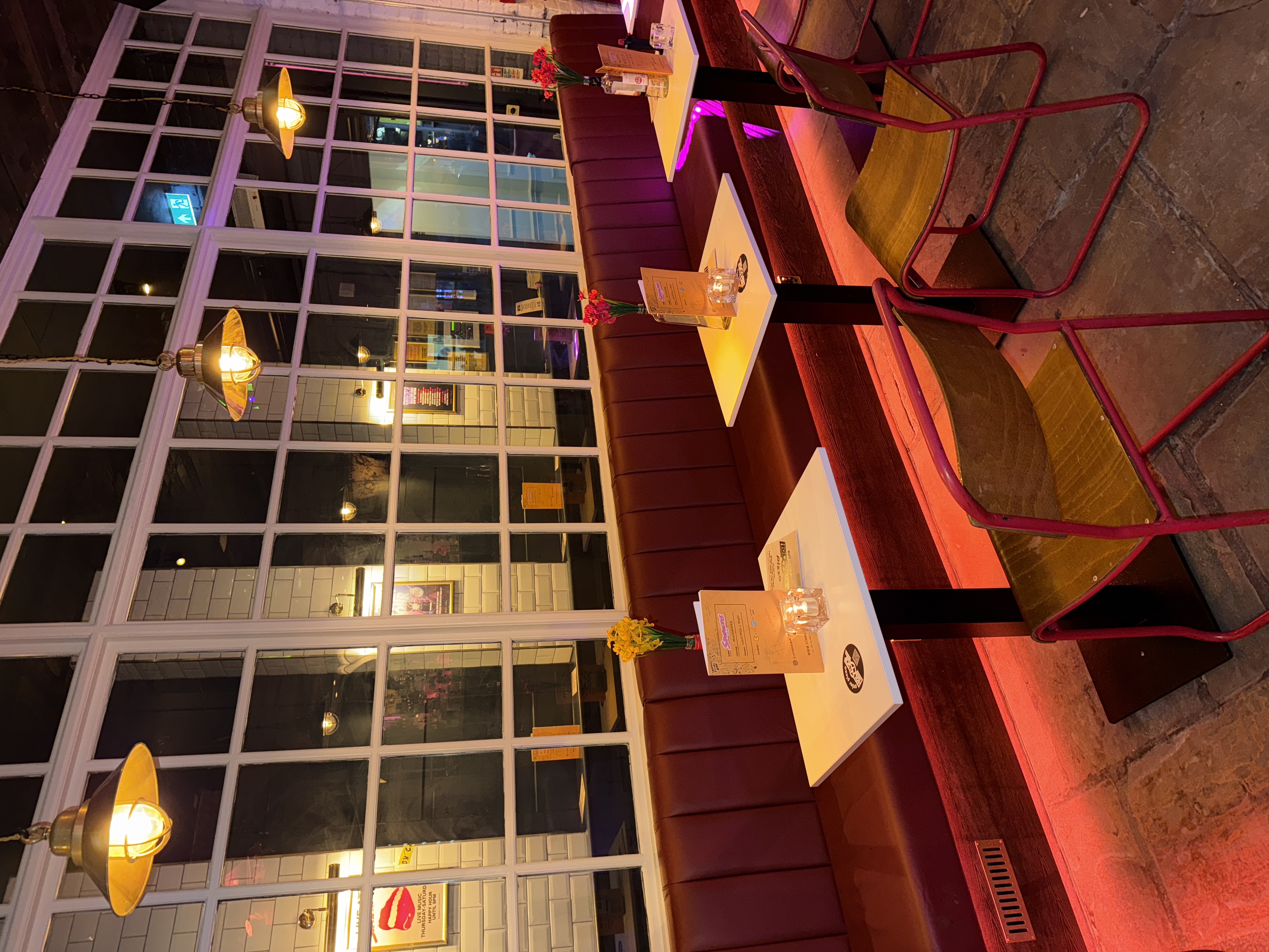 Stylish Function Room in Simmons Manchester with cozy seating for intimate events.