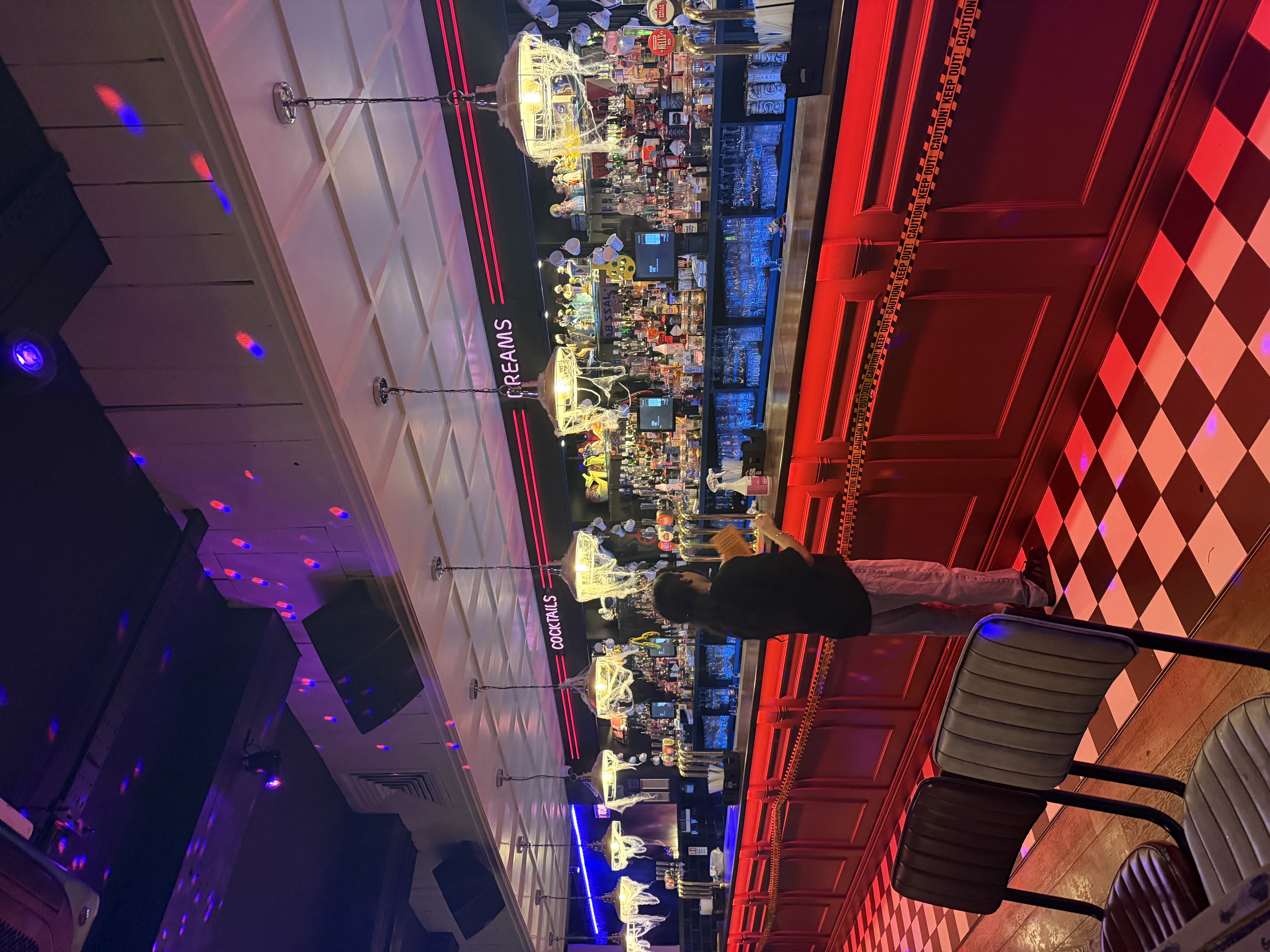 Vibrant bar setup in Simmons Manchester, ideal for cocktail receptions and networking events.