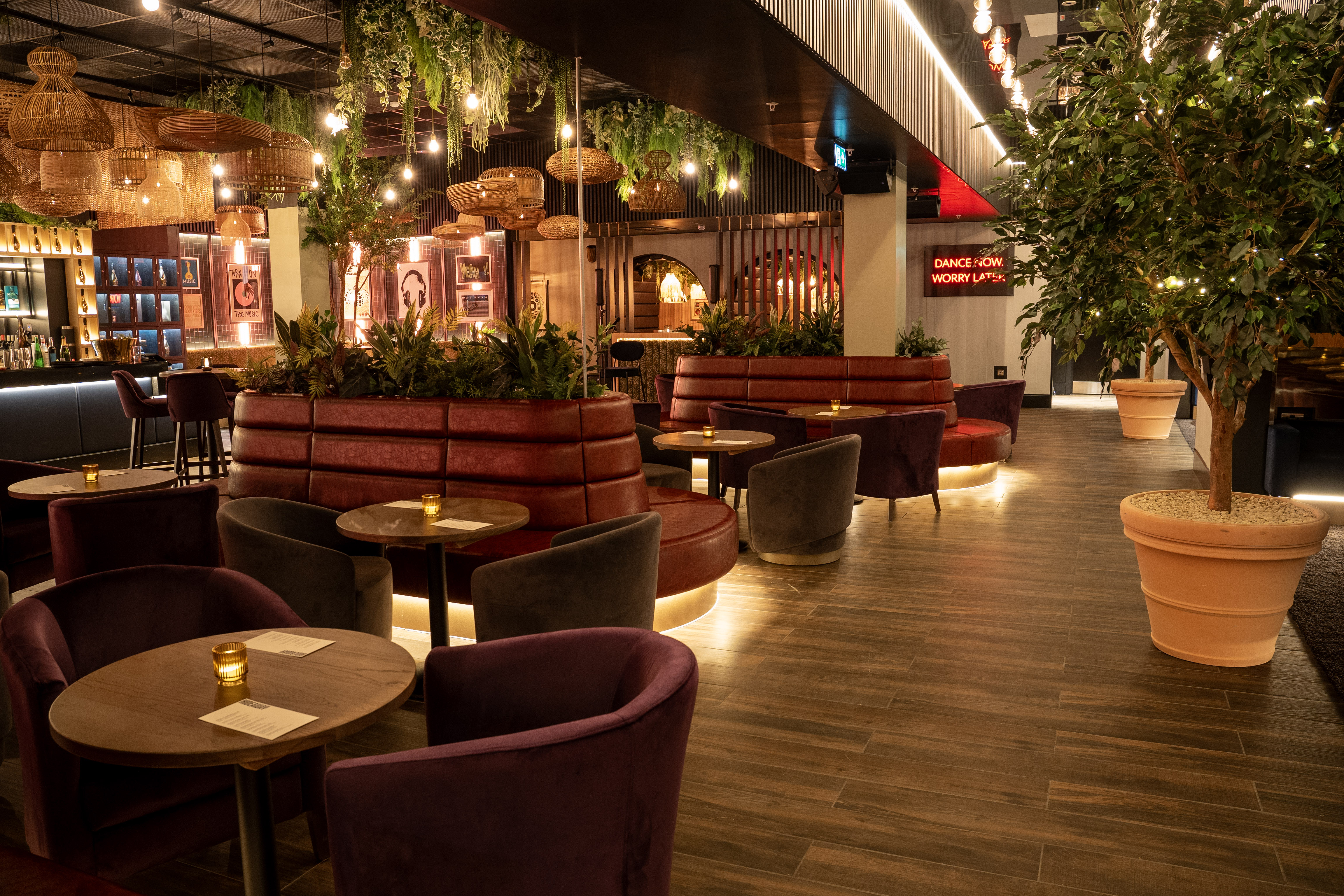 Hideaway venue in Co-op Live: modern seating, perfect for events and gatherings.