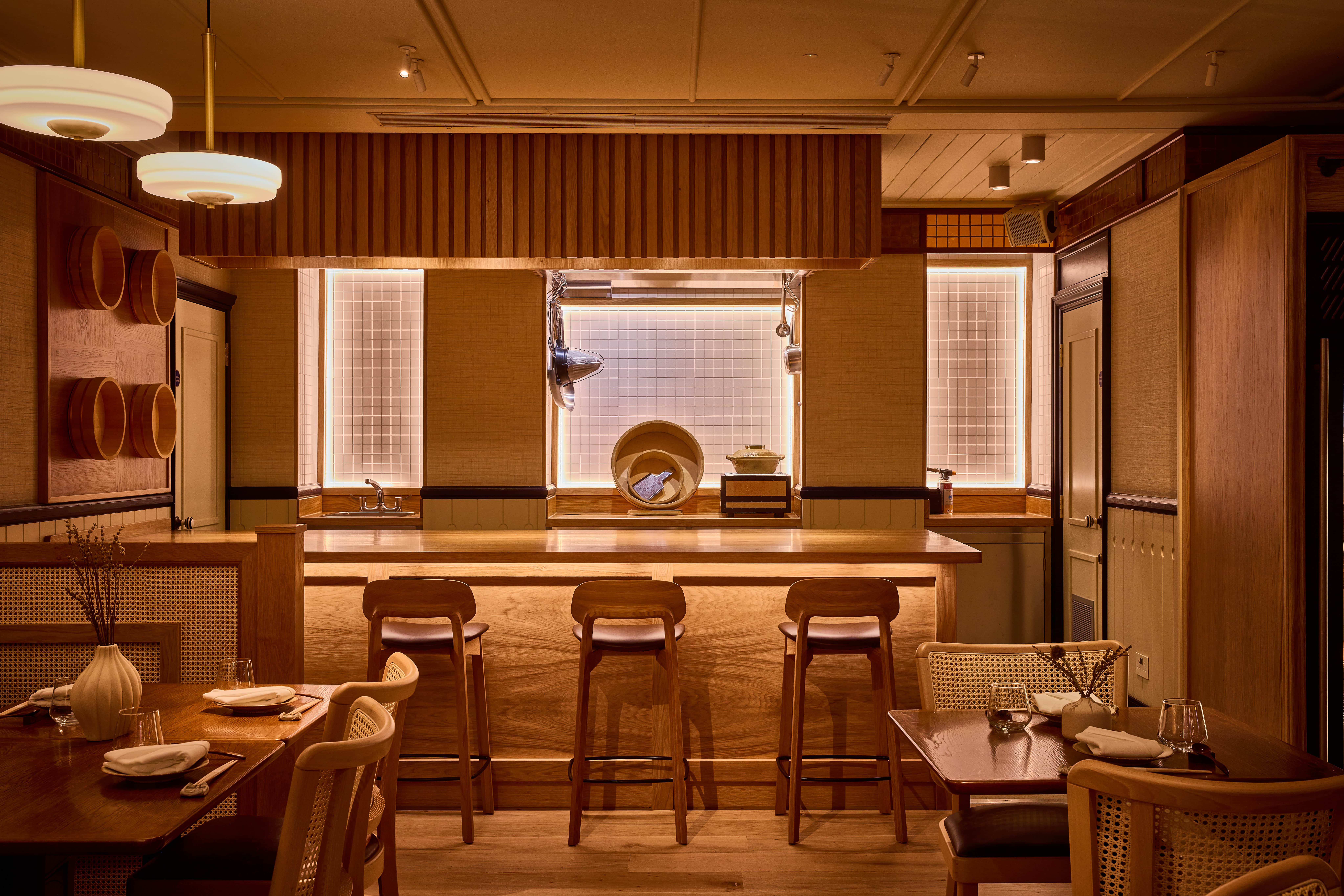 Stylish restaurant interior for intimate gatherings and corporate events in NIJŪ.