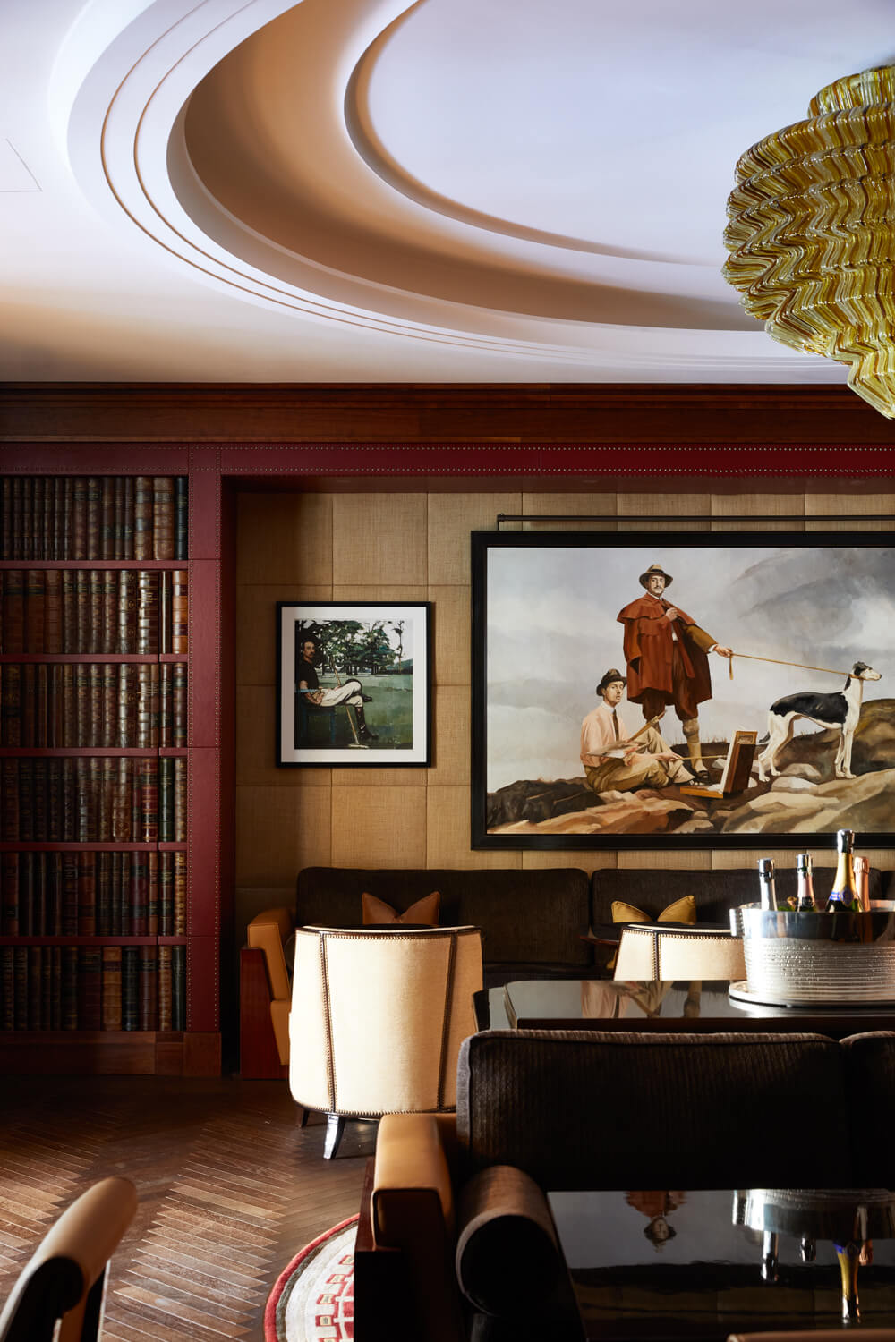 Gatsby's Room at The Beaumont: elegant meeting space with rich wood paneling for events.