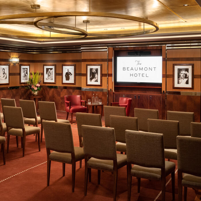 Sargent Room at The Beaumont Hotel, elegant meeting space for presentations and gatherings.