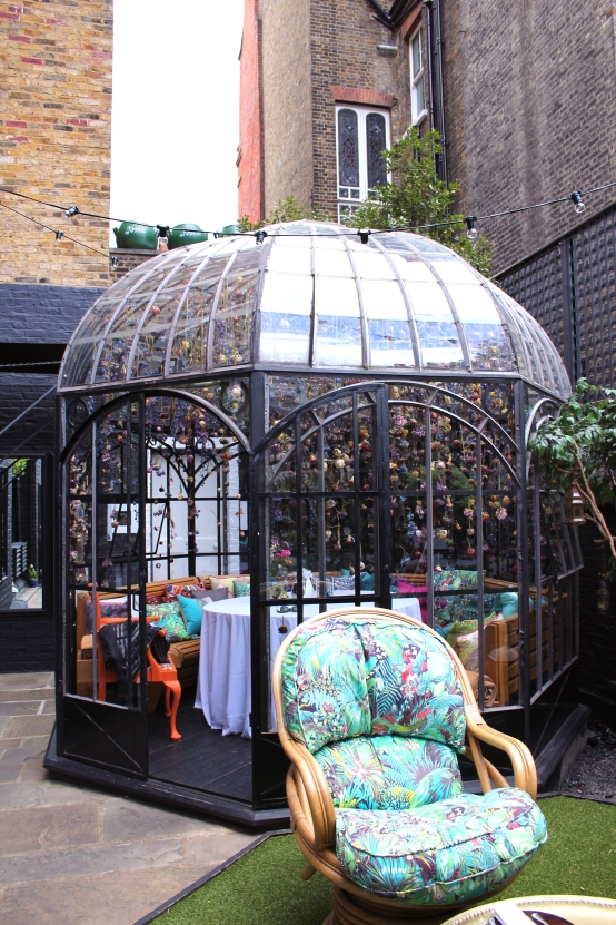 Birdcage conservatory at Blakes Hotel London, perfect for intimate events and gatherings.