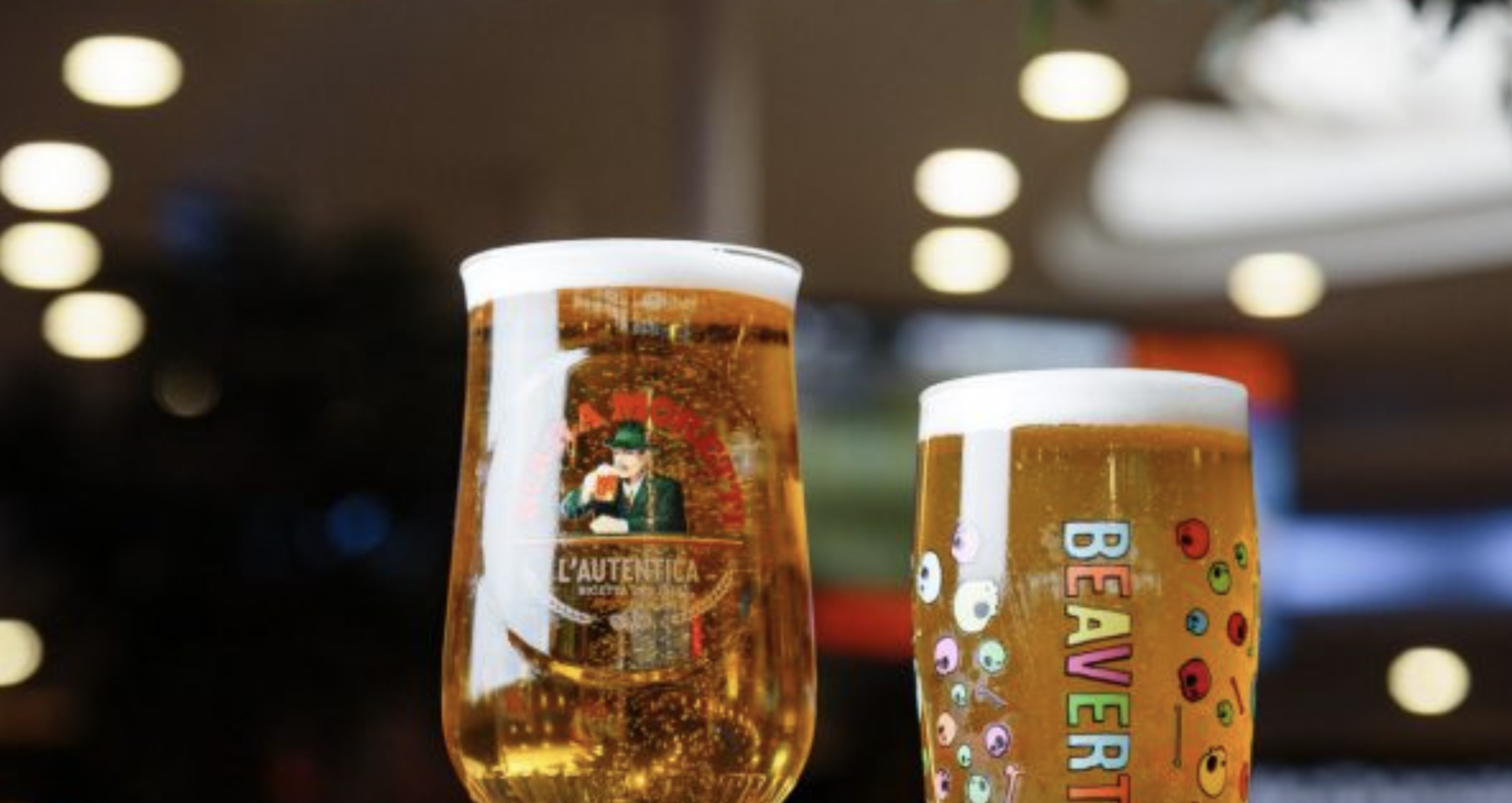 "Beer glasses at PizzaLuxe Manchester Arndale for vibrant networking events."