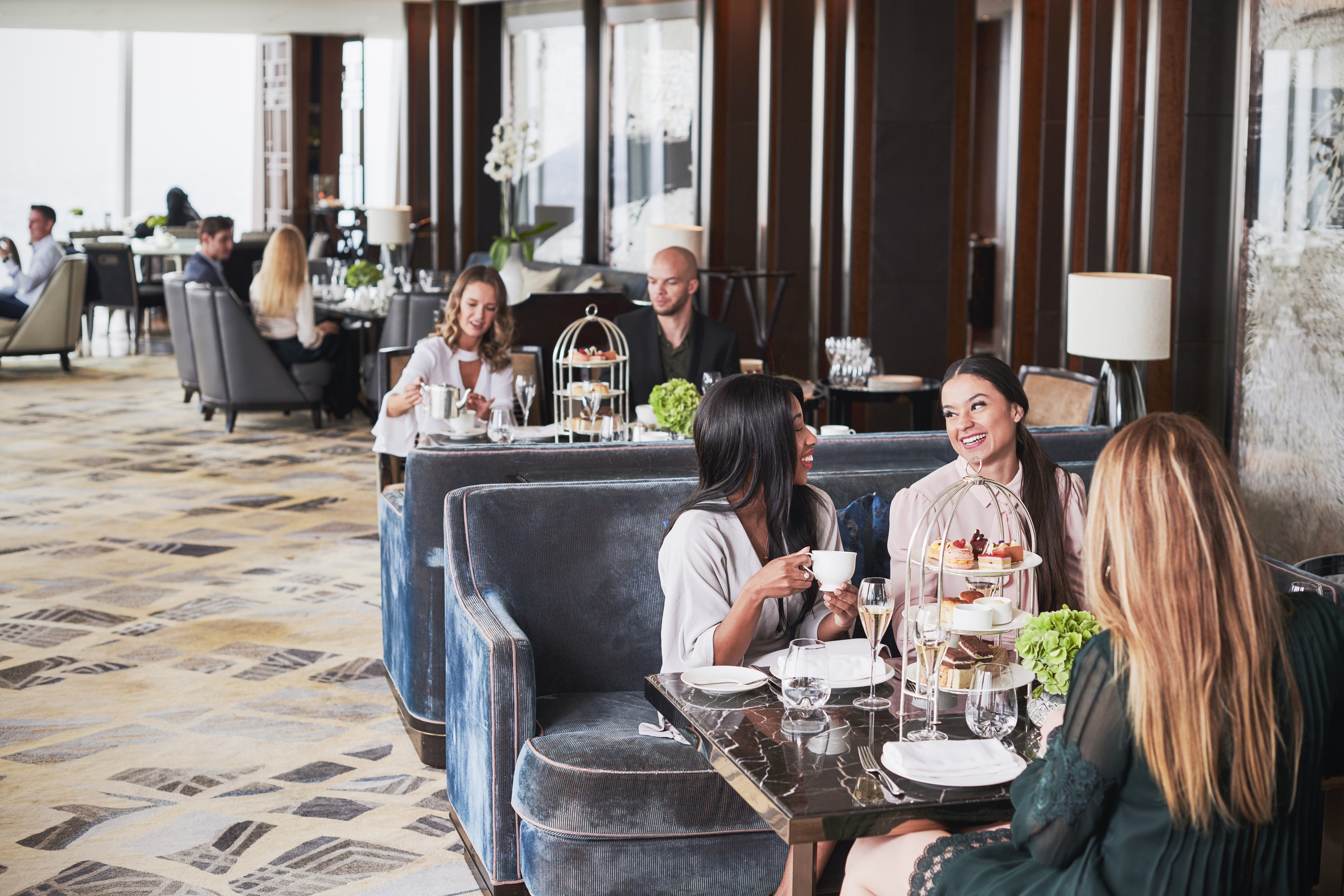 Sophisticated dining space at TĪNG Restaurant, ideal for networking events in London.