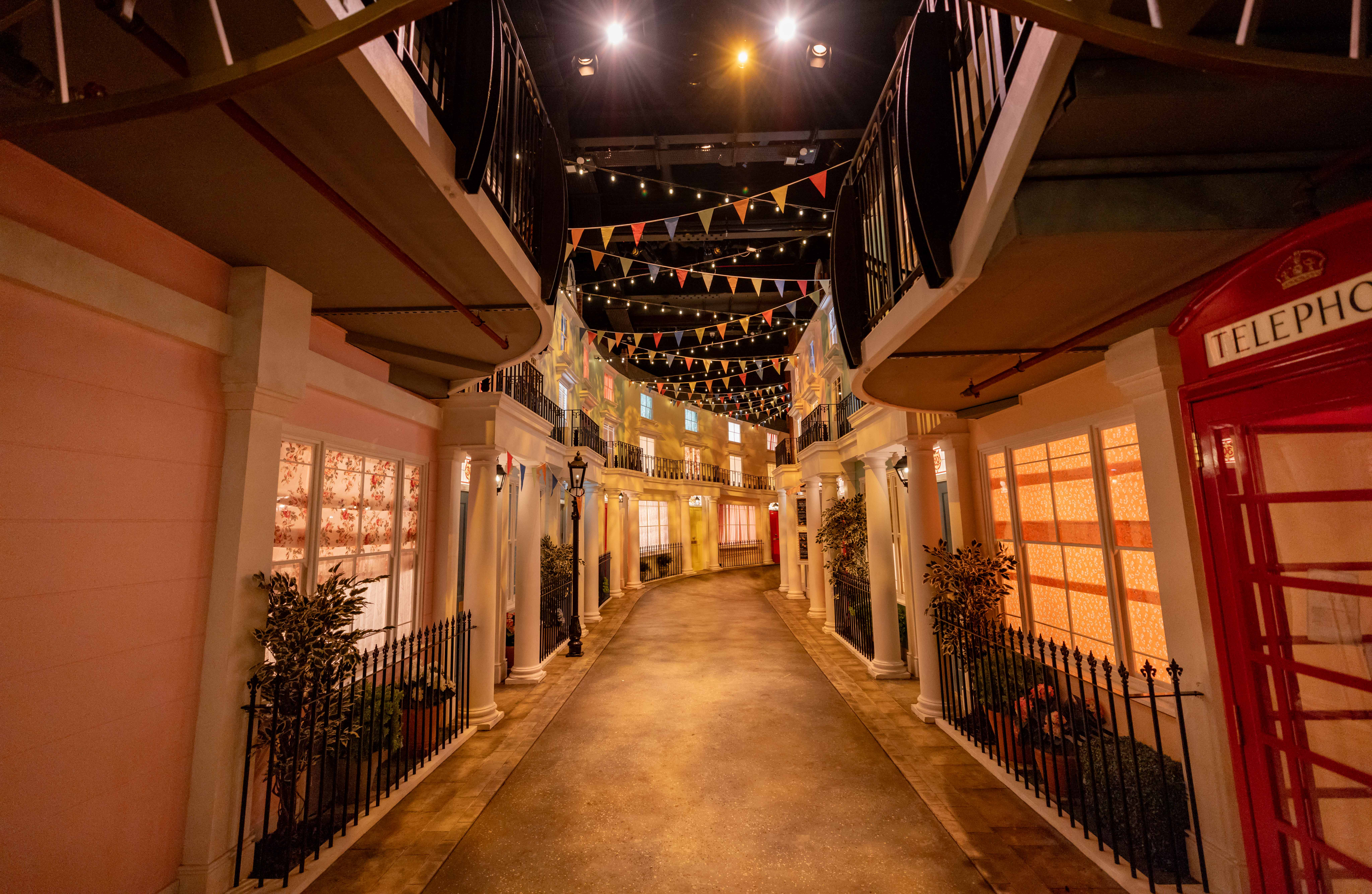 Charming Paddington Bear venue with bunting, ideal for themed events and gatherings.