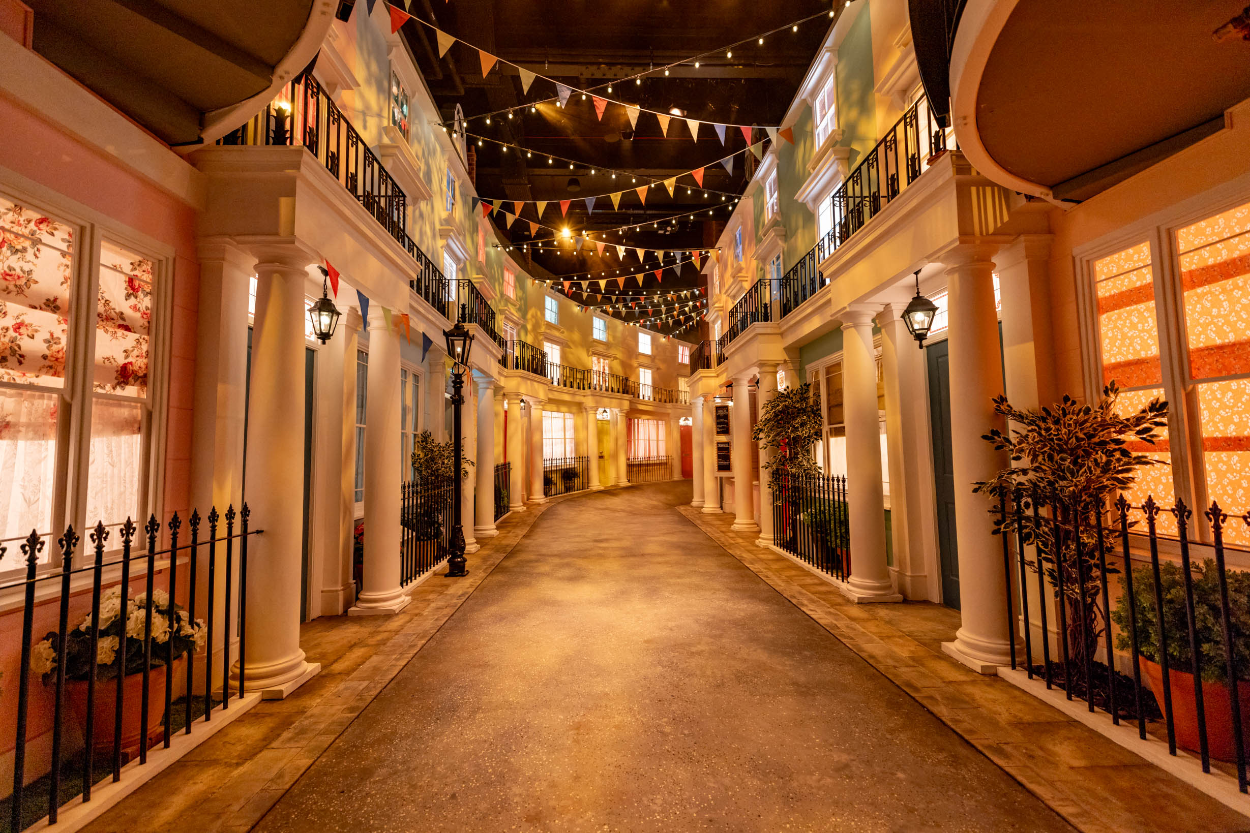 Windsor Gardens at Paddington Bear Experience, vibrant street setup for immersive events.