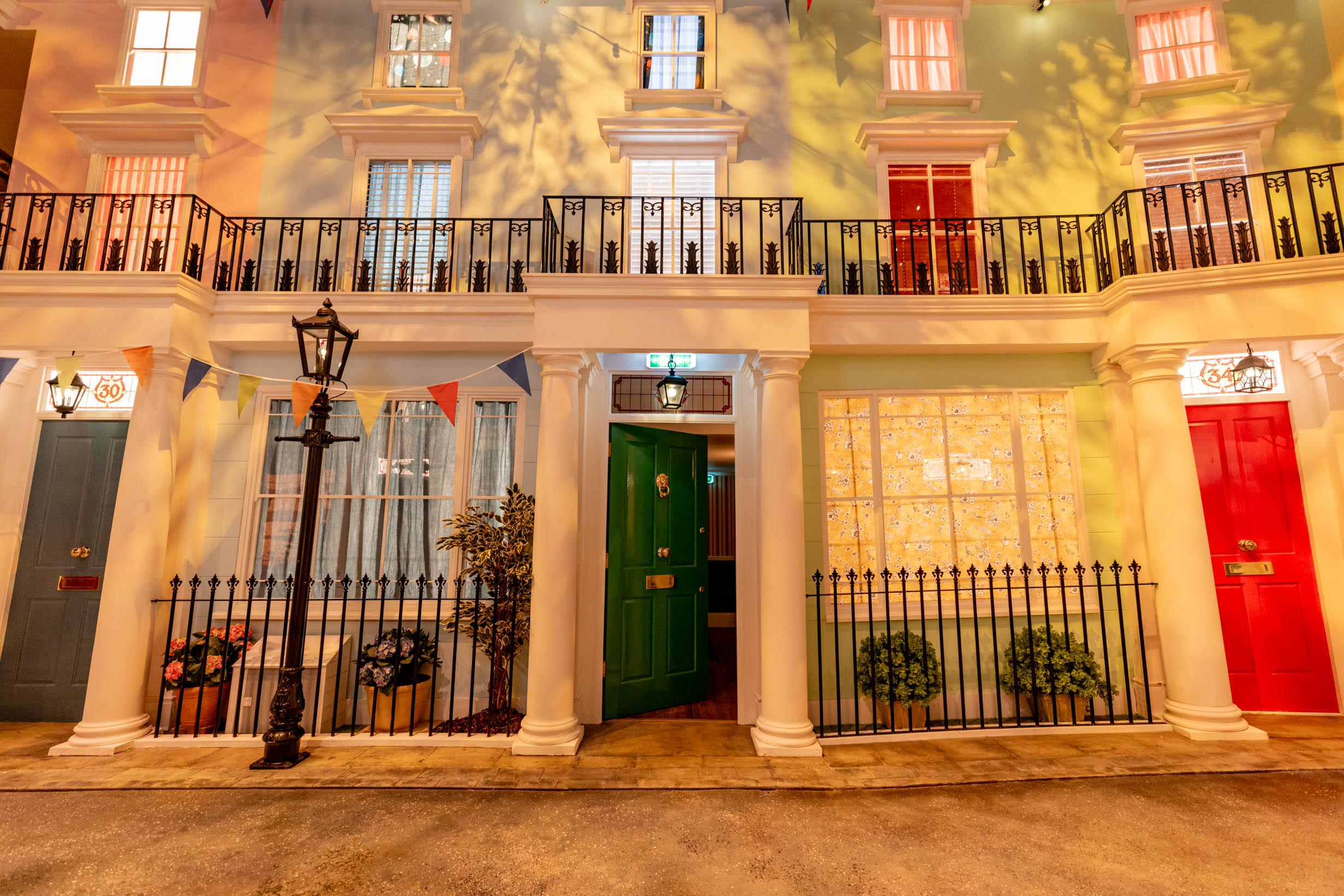 Windsor Gardens street scene with vibrant colors for themed events and networking.