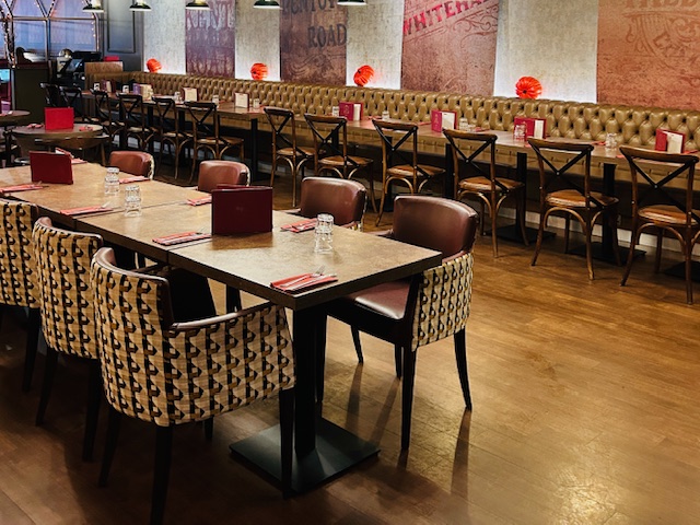 Exclusive Venue Hire at Top Hat Restaurant & Bar, elegant dining space for events and meetings.