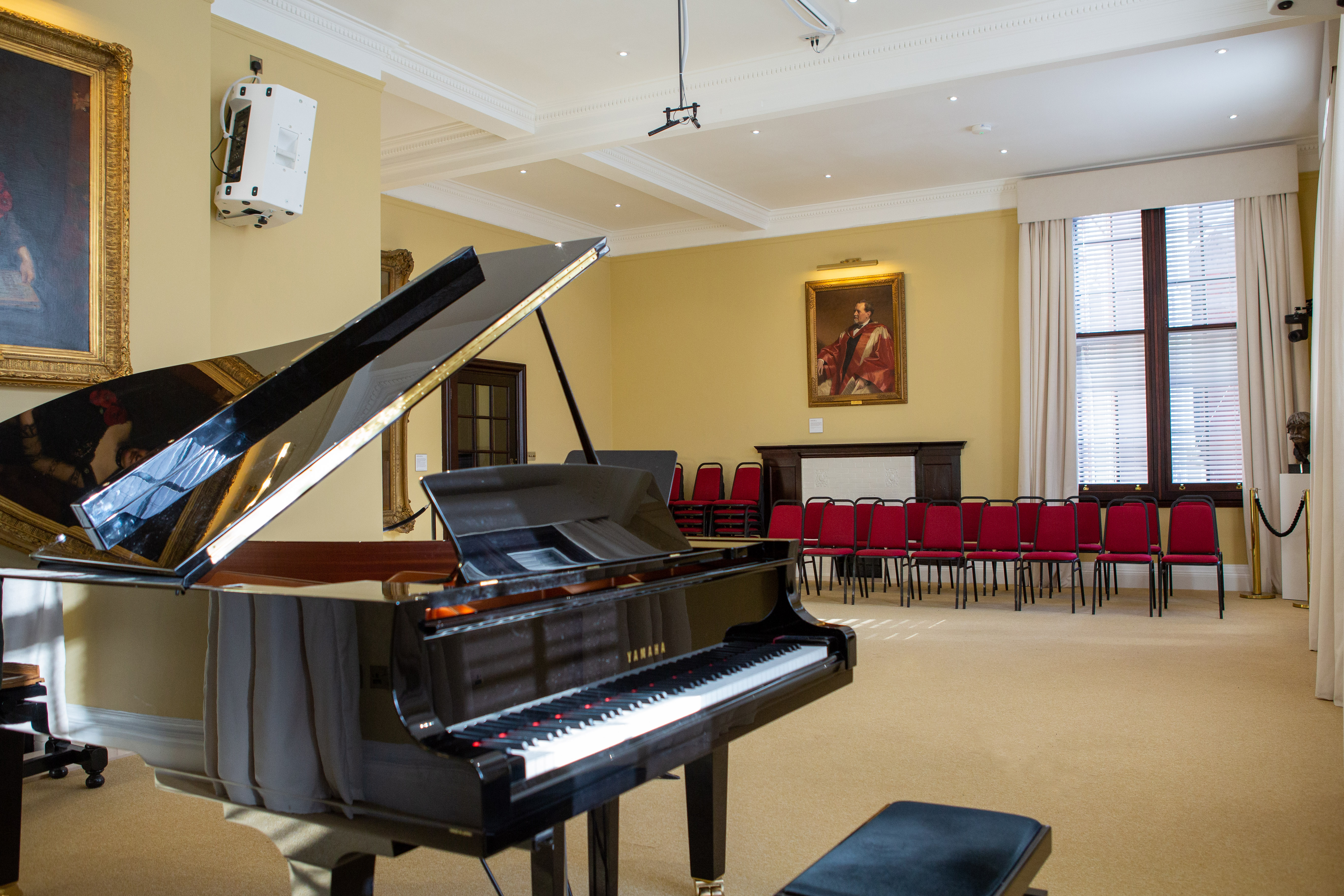 Forsyth Room at Royal Academy of Music with grand piano, ideal for events and performances.