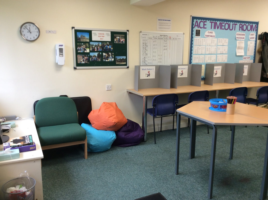 Versatile classroom with bean bags for workshops and team-building events at ACE Language School.