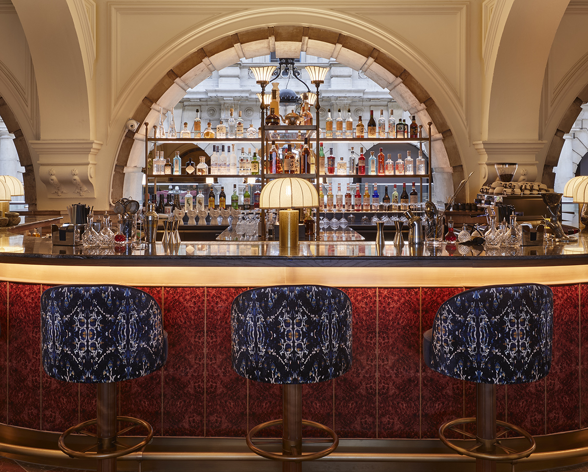 Stylish Engel Bar Mezzanine with plush seating, ideal for networking events.