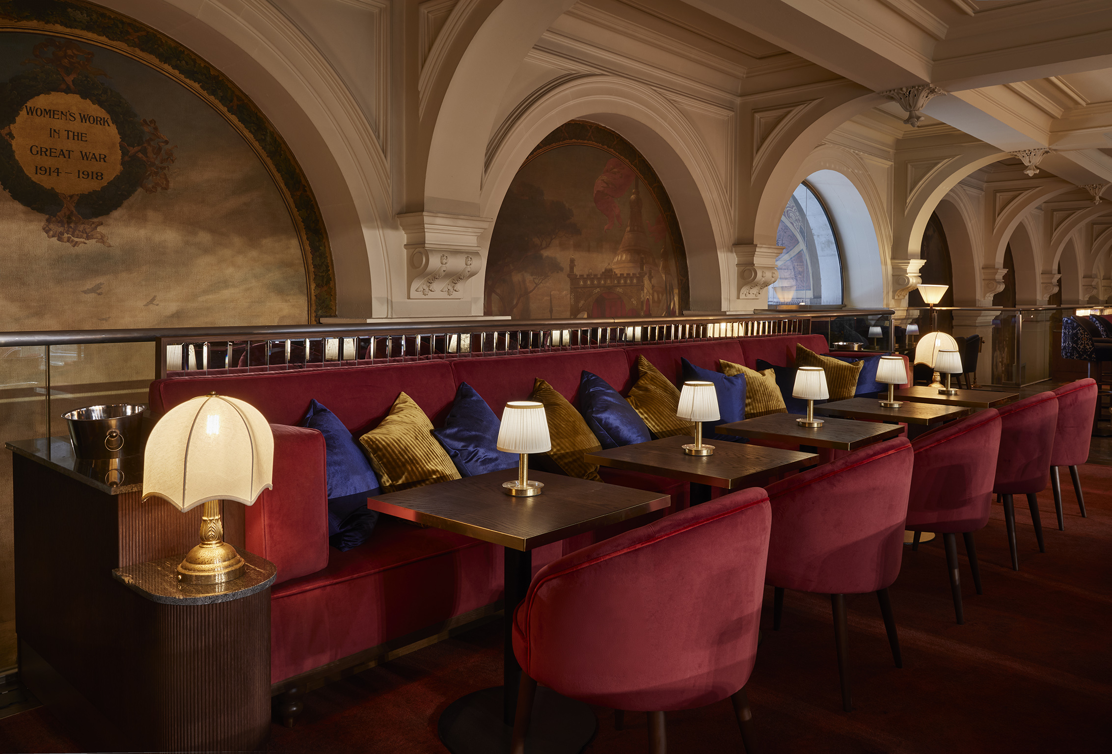 Sophisticated lounge at Engel Bar, perfect for networking events and intimate meetings.