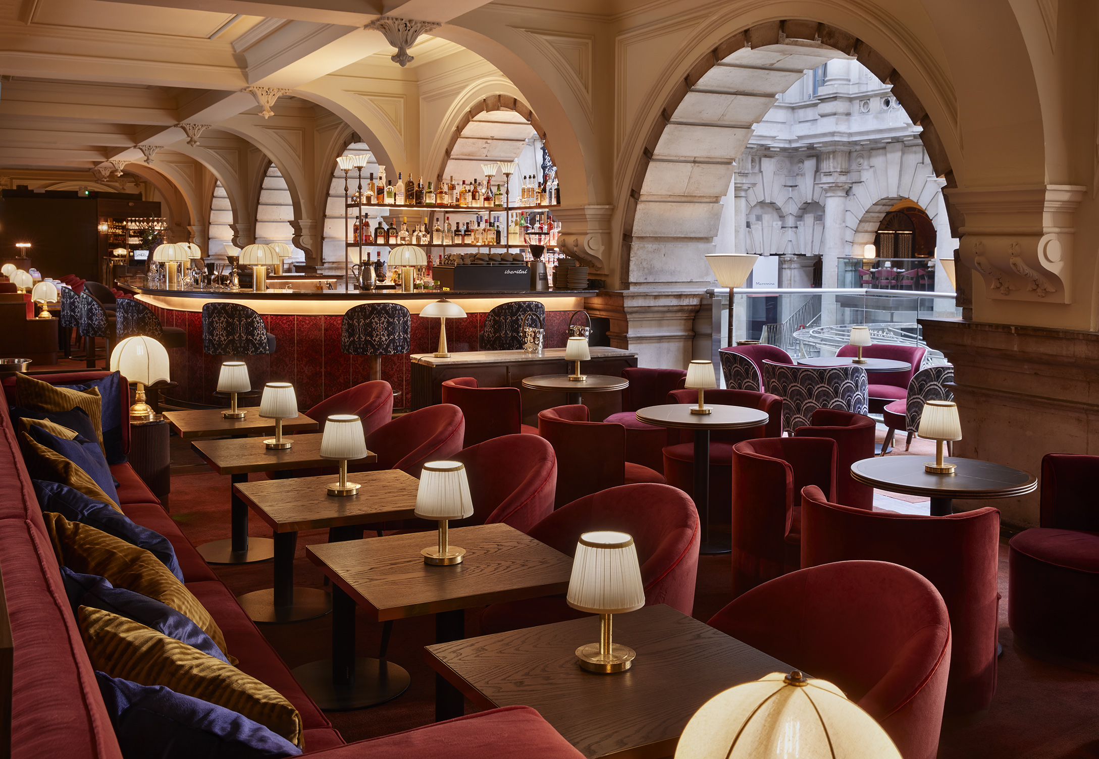 Elegant Mezzanine at Engel Bar, ideal for intimate meetings and upscale events.