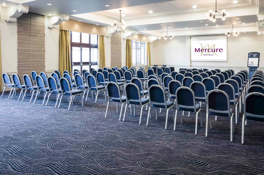 Training Room 1 at Mercure Dartford, ideal for conferences with natural light and professional decor.