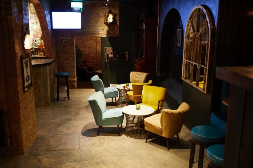 Stylish lounge at Firefly Cellar Bar, ideal for networking events and gatherings.