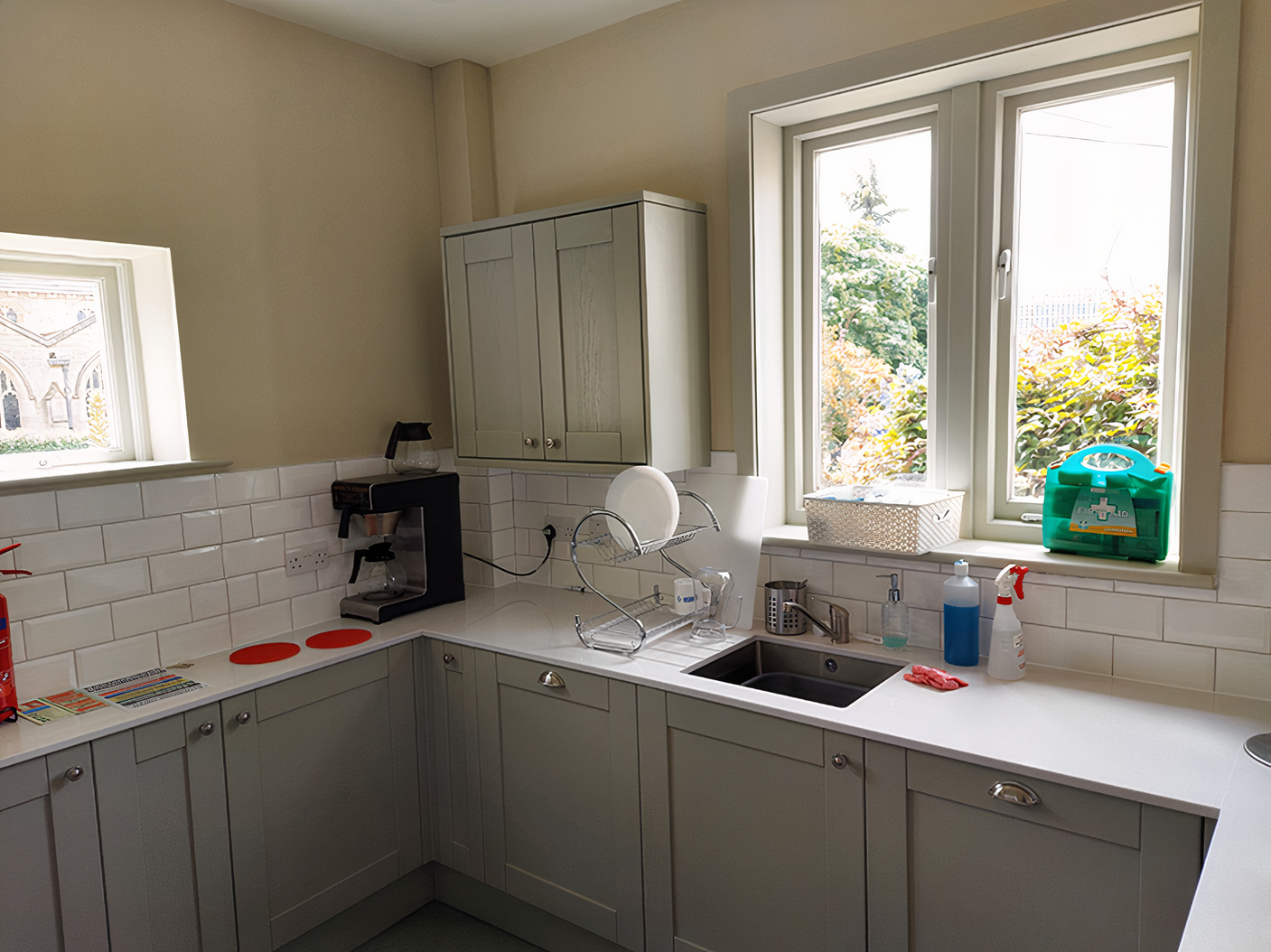 De Lacy Centre kitchen in Bradford Cathedral, modern and efficient for event catering.