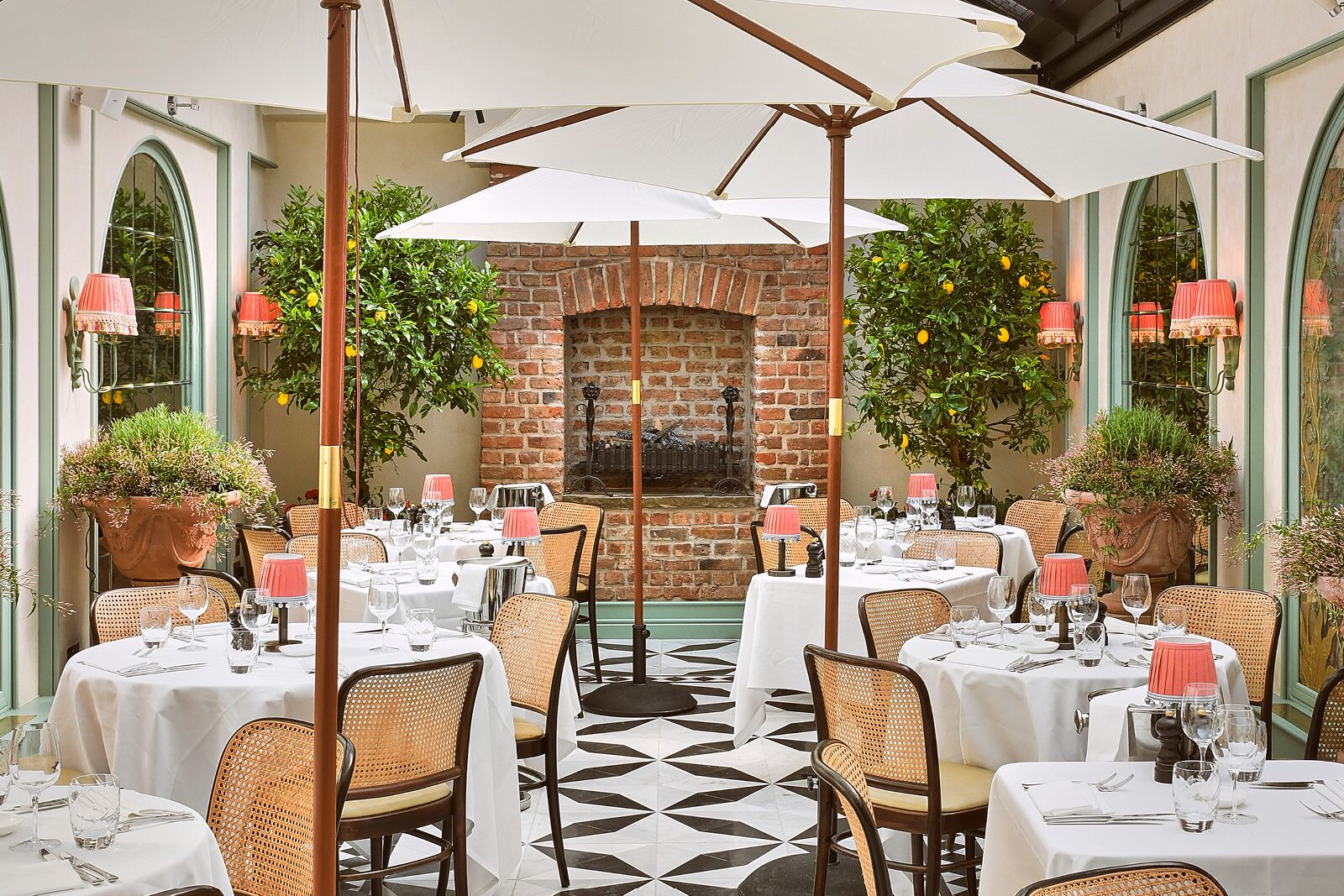 Private dining room at Daphne's with elegant table settings for upscale events.