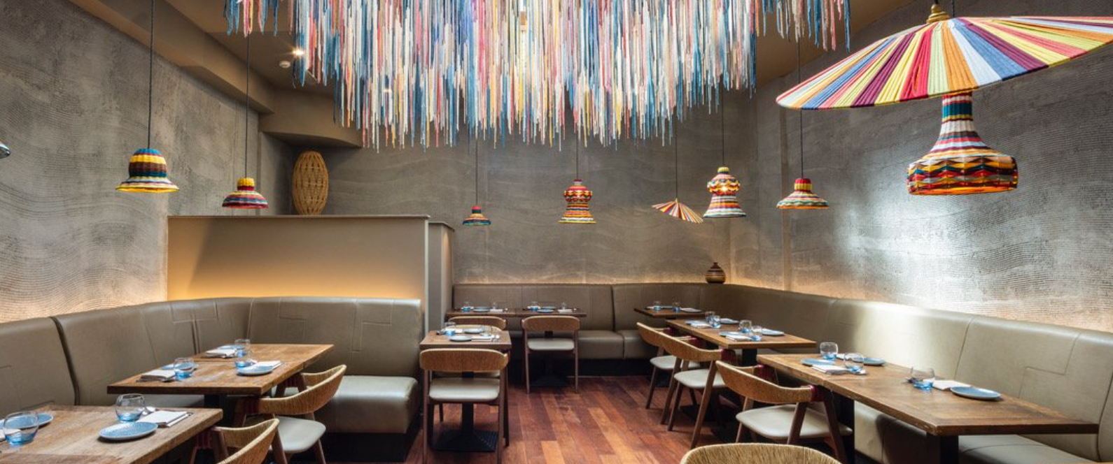 Vibrant Lima bar interior with colorful decor, ideal for social events and gatherings.