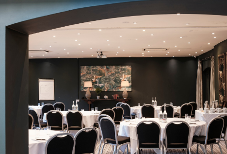 Elegant meeting room at The Manor House Hotel for corporate events and seminars.