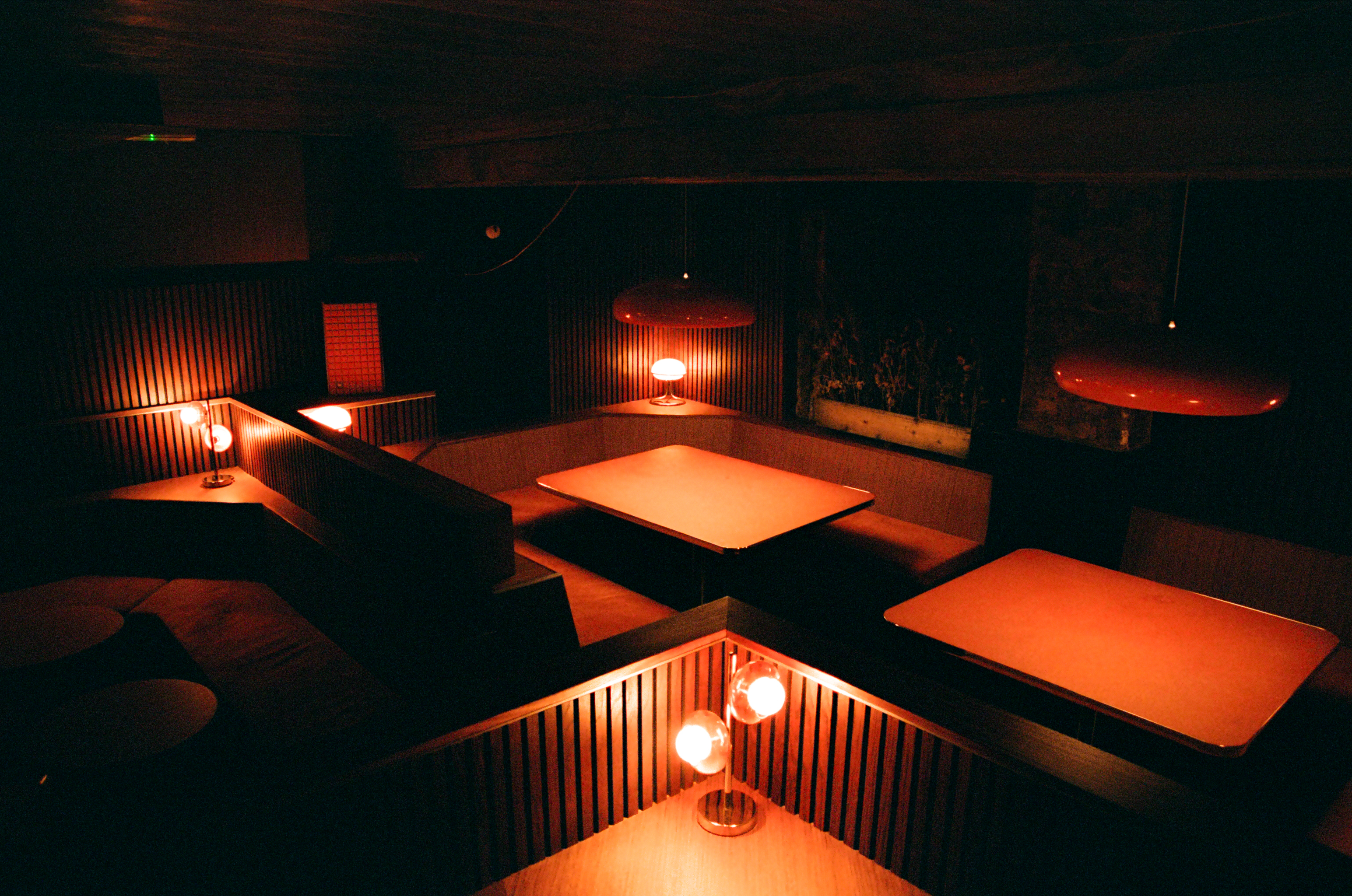 Stylish dimly lit lounge at The Marquee Moon, perfect for networking events and gatherings.