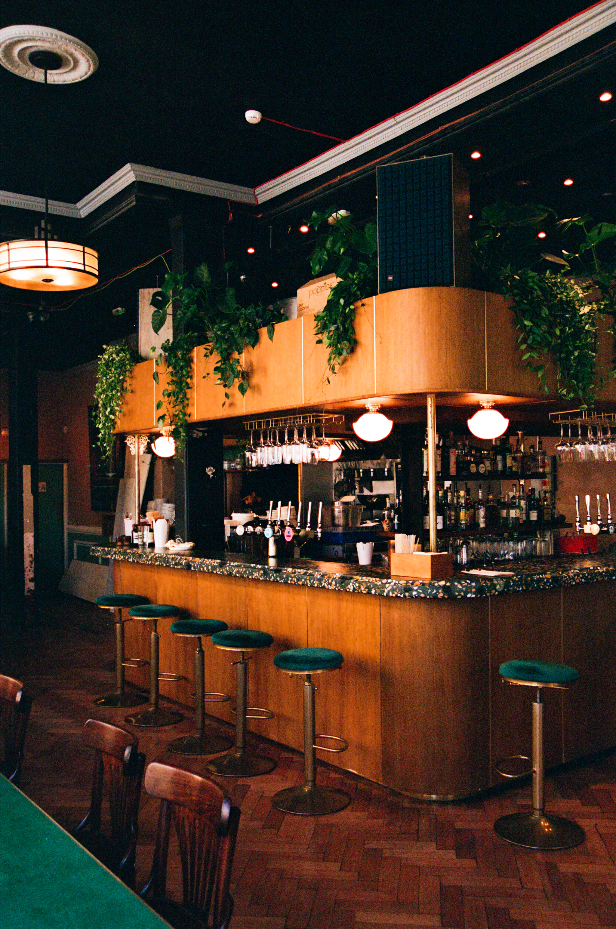Stylish bar area in The Marquee Moon, perfect for intimate gatherings and networking events.