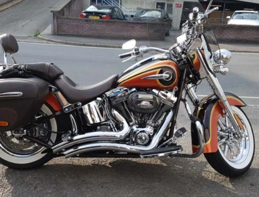 Classic motorcycle at The Shop in Eden House, ideal for events and promotions.