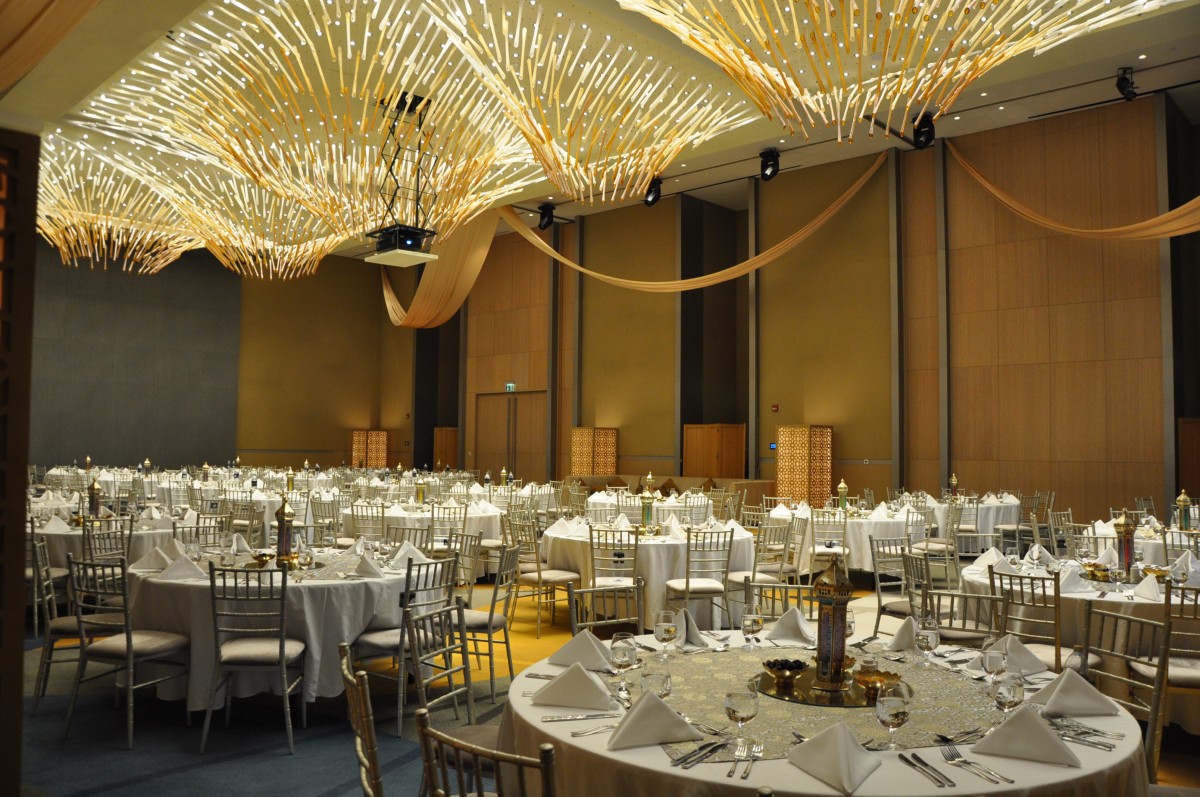 Grand Ballroom at Sofitel Dubai The Palm, elegant banquet hall for weddings and galas.