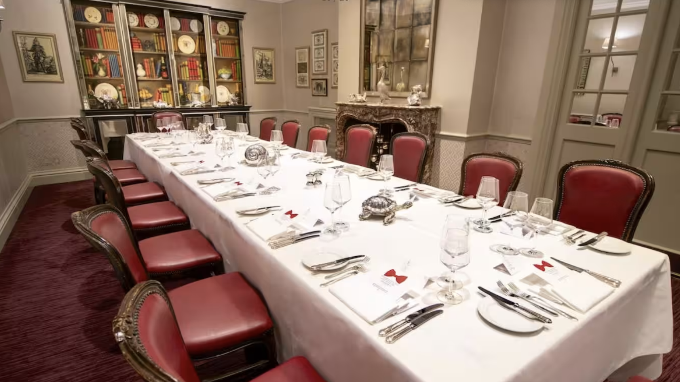 Elegant dining setup at The Lanson Library, perfect for corporate events and gatherings.