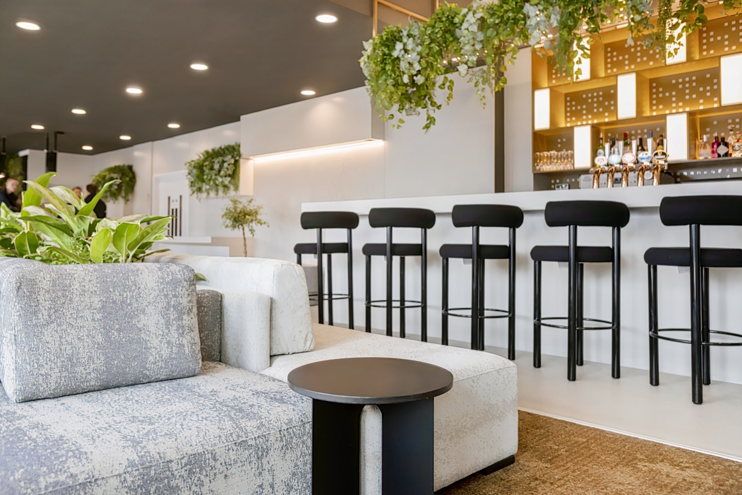 Modern lounge at The Bar & Grill, Leonardo Hotel Manchester for networking events.