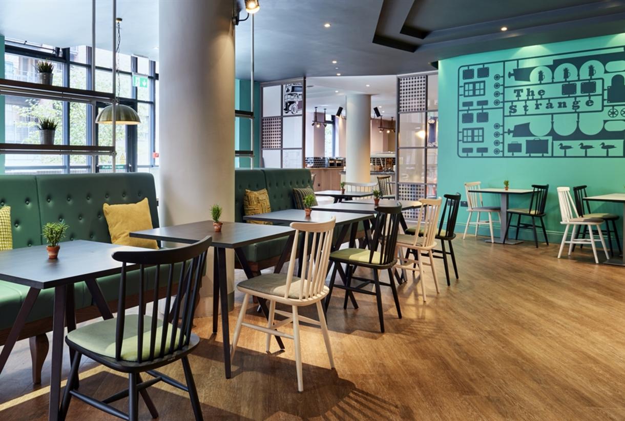 Modern event space in Leonardo Hotel Manchester Central, ideal for meetings and networking.