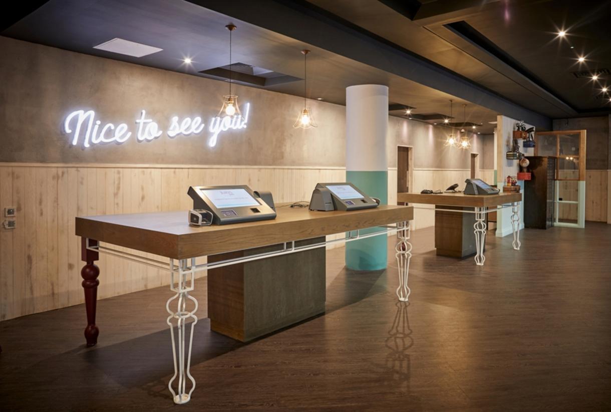 Rochdale reception area at Leonardo Hotel, modern design for events and meetings.