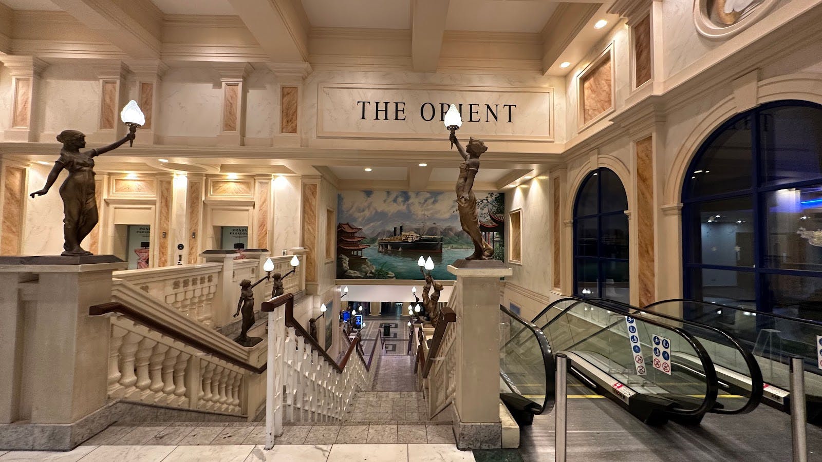 ODEON Trafford Centre grand entrance with sweeping staircase, ideal for events and conferences.