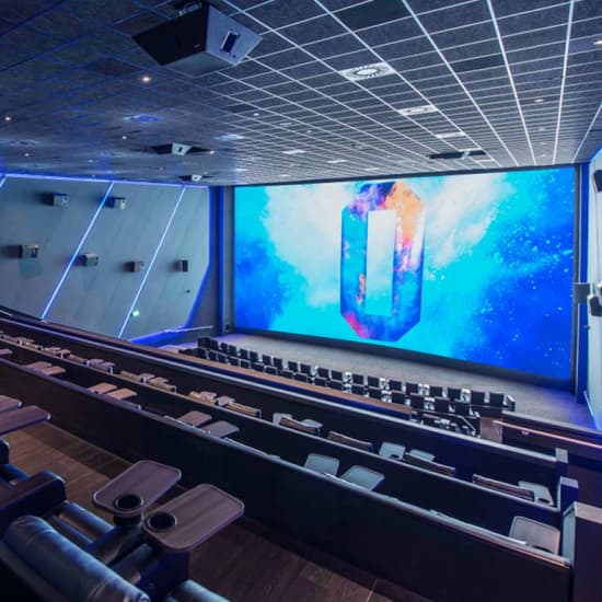 Modern ODEON Bournemouth cinema auditorium with vibrant screen for film screenings and events.