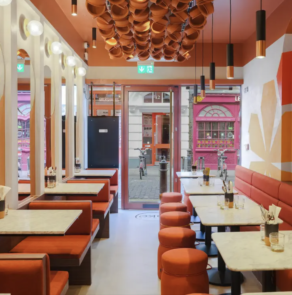 Biryani Kebab Chai in BKC Soho: vibrant dining space for casual meetings and events.