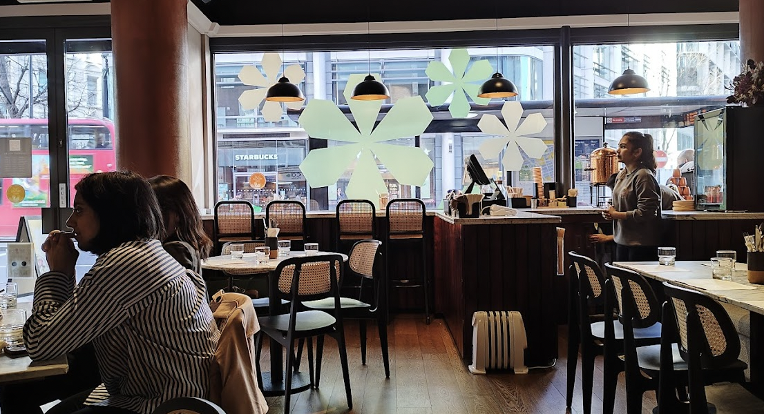 Biryani Kebab Chai café in BKC, ideal for networking events with modern decor.