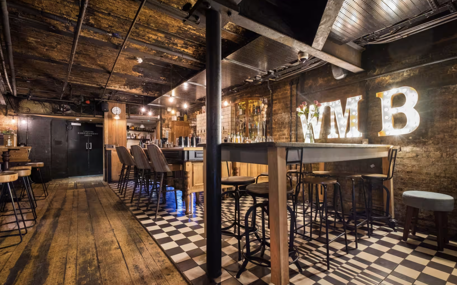Stylish rustic event space at WN Barkers, ideal for gatherings and networking events.