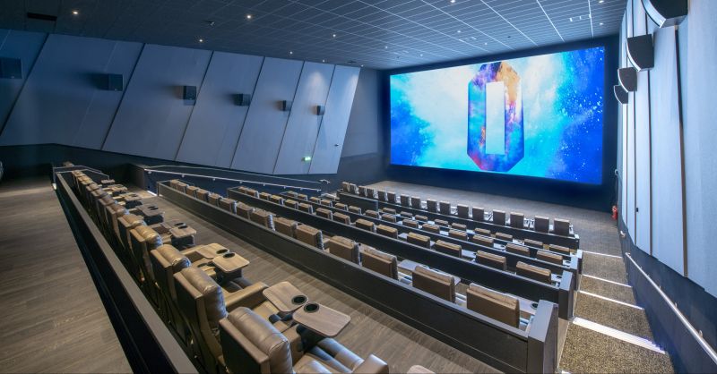 Modern auditorium with plush seating in ODEON LUXE Leeds for corporate events and film screenings.