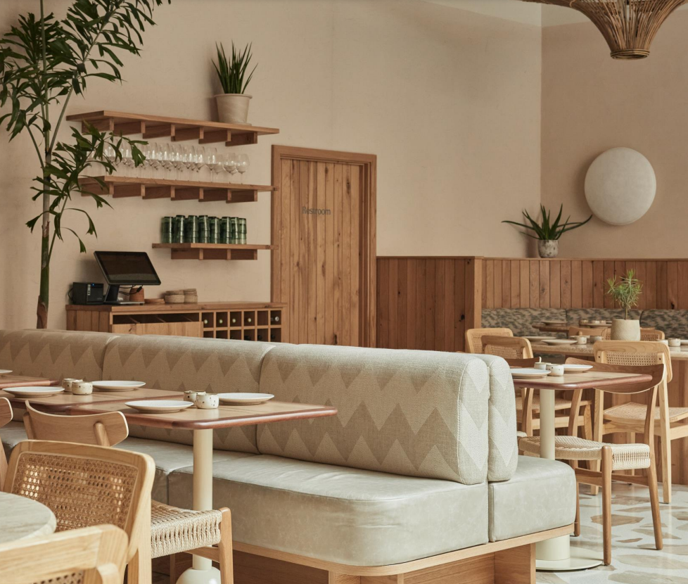 Modern dining space at Soho, Milk Beach, perfect for intimate events and meetings.